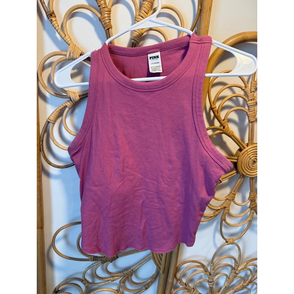 PINK Victoria's Secret Ribbed Tank Top in Pink